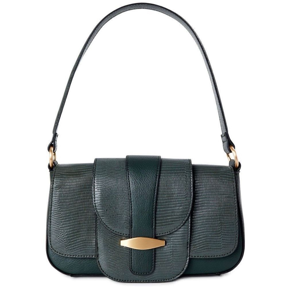 NWT Beautiful Time and Tru Women Shoulder Mia Green Handbag with gold Hardware